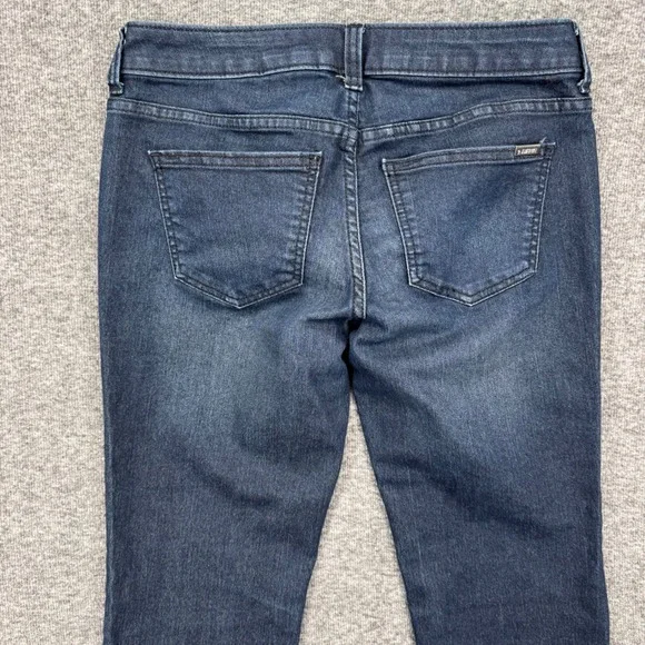 Jennifer Lopez Womens Straight Leg Low Rise Dark Wash Blue Denim Jeans Size 0 - Picture 7 of 7
